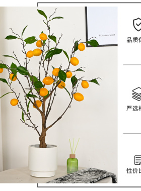 仿真柠檬树盆栽仿生水果
