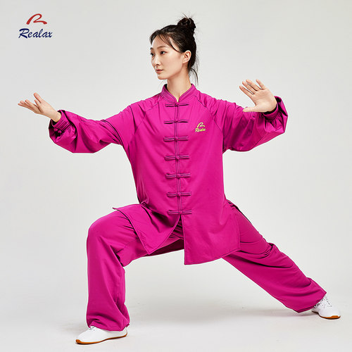 运丰加绒保暖牛奶丝太极服女秋冬季男太极拳中老年练功服八段锦 - 图0