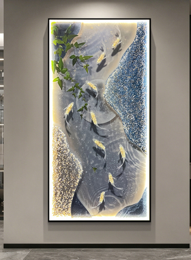 【高端家居推荐】晶钻带灯玄关画