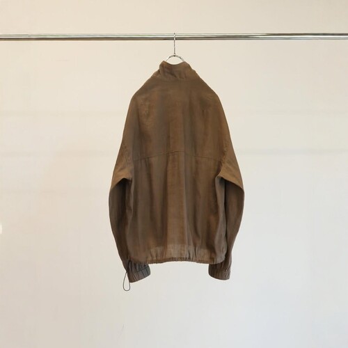 ANCELLM L/N pullover shirt 26SS 亚麻尼龙混纺套头抽绳衬衫 - 图2