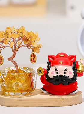 钟馗桌面小摆件办公室工位情绪稳定神器治愈解压送女生礼物财神爷