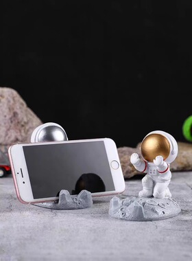 创意太空人摆件宇航员手机支架桌面装饰品可年会定制伴手礼品支架