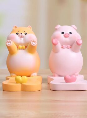 可爱小猫创意手机支架桌面ipad平板支撑架手机架床上桌面ipad卡通