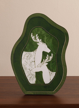 中古风桌面摆件装饰画斗柜玄关床头柜摆台复古艺术小众感摆画