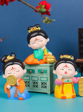 西安文创纪念品唐仕女四大财女小夜灯摆件古风女孩装饰品桌面礼物