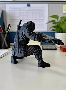忍者打印摆件3d打印手办笔架文具收纳笔筒个性创意男生桌搭装饰品