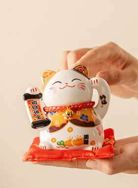 新款招财猫存钱罐中国风开业办公桌面前台家居招财摆件发财猫礼品