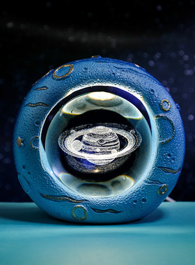 创意海洋发光水晶球摆件小夜灯生日礼物送女生男生小众高级感新年