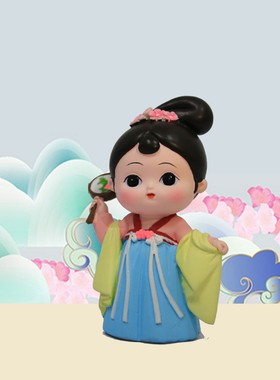 彩虹七仙女新款古风摆件国潮女孩手办家居装饰Q版纪念品儿童礼物