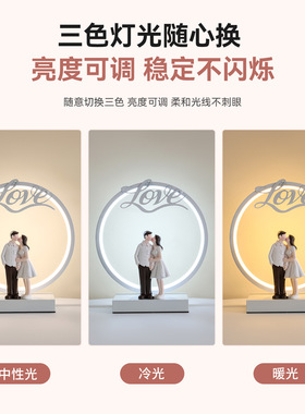 婚庆礼品结婚台灯送新娘陪嫁礼物长明灯红色创意卧室床头灯独立站