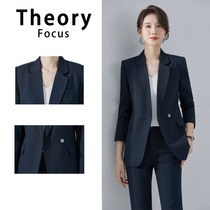 Theory Focus2023 Years Fall New Black High-end Suit Womens Suit Professional Han version jacket