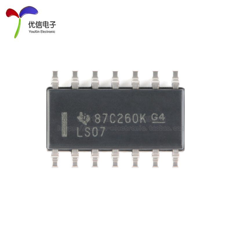 原装正品SN74LS07DR SOIC-14集电极开路高电压输出十六进制缓冲器-图0