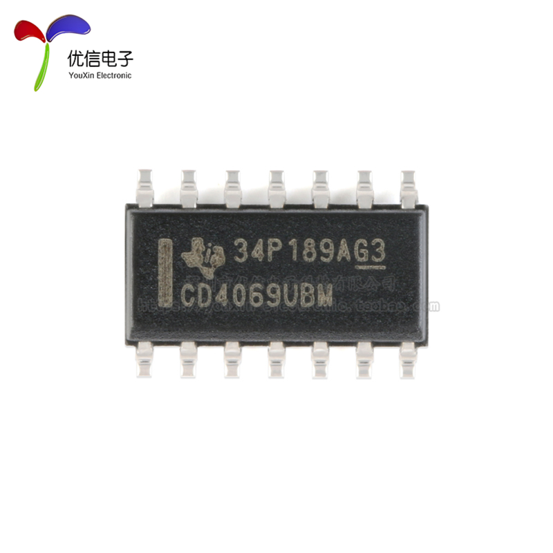 原装正品 CD4069UBM96 SOIC-14 CMOS六个反相器 贴片逻辑芯片 - 图0