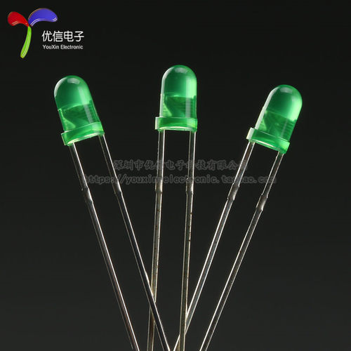 3/5mm透明/雾状/草帽直插LED灯珠/发光二极管白红蓝黄翠绿RGB七彩 - 图2