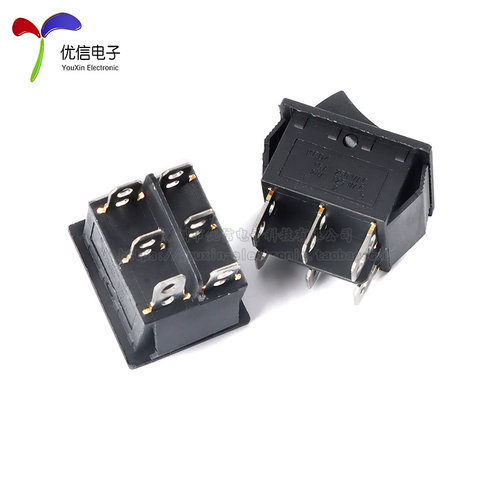船型/形开关 KCD4 2档4脚 2档6脚 3档6脚 31*25mm 带灯 翘板开关 - 图2