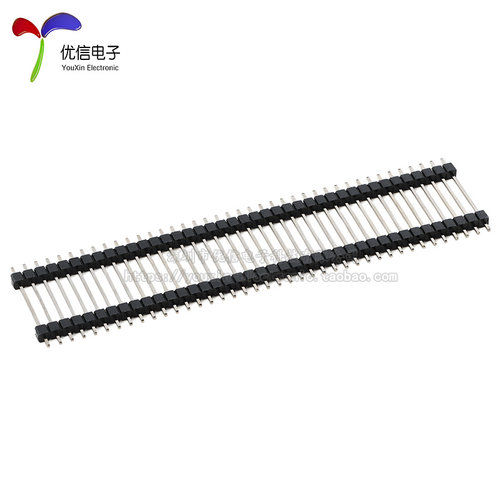 双塑排针2.0/2.54mm间距1*40P2*40P 单双排针加长排针3+3 3+4 3+6 - 图2