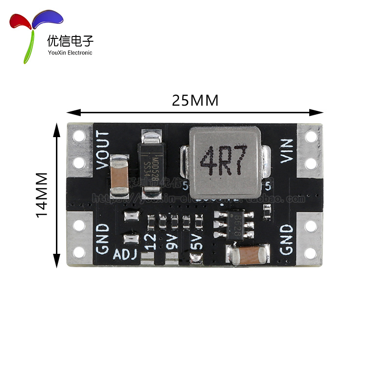 原装正品 XL3608-5/9/12V 2A电流mini升压板 DC-DC开关电源模块 - 图3