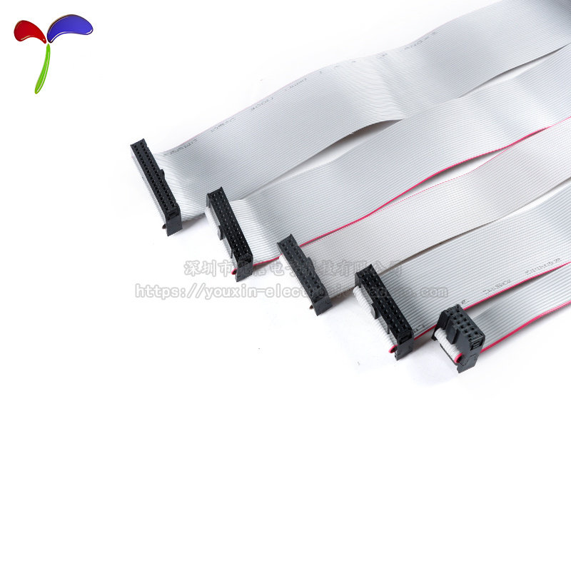 Cavo a nastro piatto grigio da 1 metro 0.635MM 1.0MM 1.27MM PCH 6/8/10/16/ 20/40 Pin 28AWG FILO per connettore IDC FC 1.27MM/2.0MM/2.54MM  13