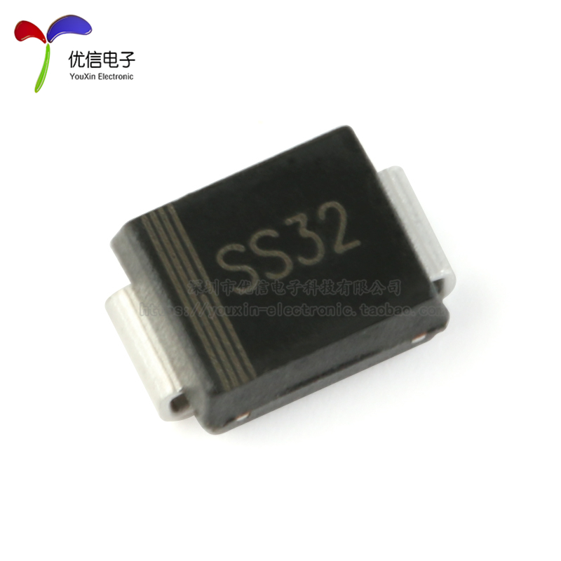 原装正品 SS32 SMB(DO-214AA) 20V/3A 贴片肖特基二极管 10只 - 图0