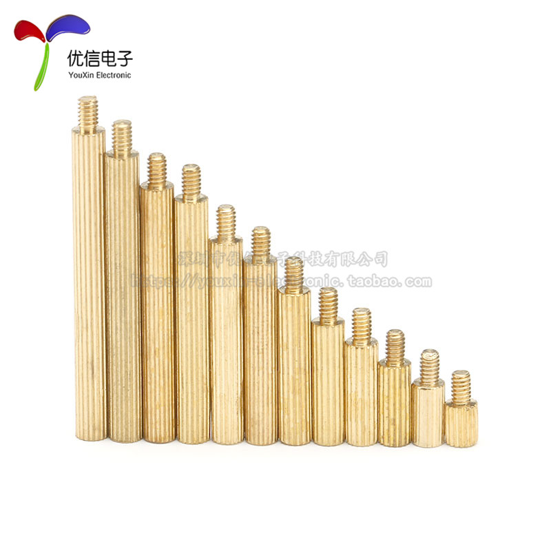 M3*5/6/8/10/12/15/20/25/30/35/40/45/50+6  单头 六角铜柱 螺柱 - 图2