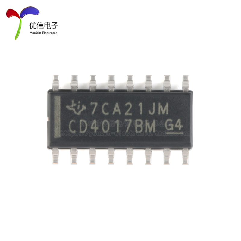 原装正品 CD4017BM96 SOIC-16 10个解码输出的CMOS十进制计数器 - 图0