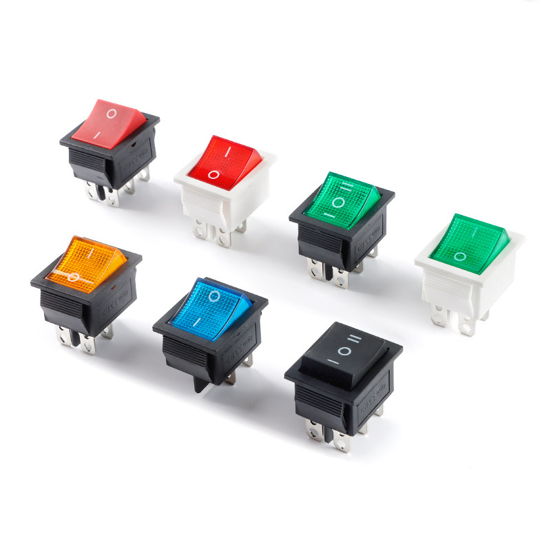 船型/形开关 KCD4 2档4脚 2档6脚 3档6脚 31*25mm 带灯 翘板开关,淘宝优惠券,粉丝福利购,淘宝优惠卷