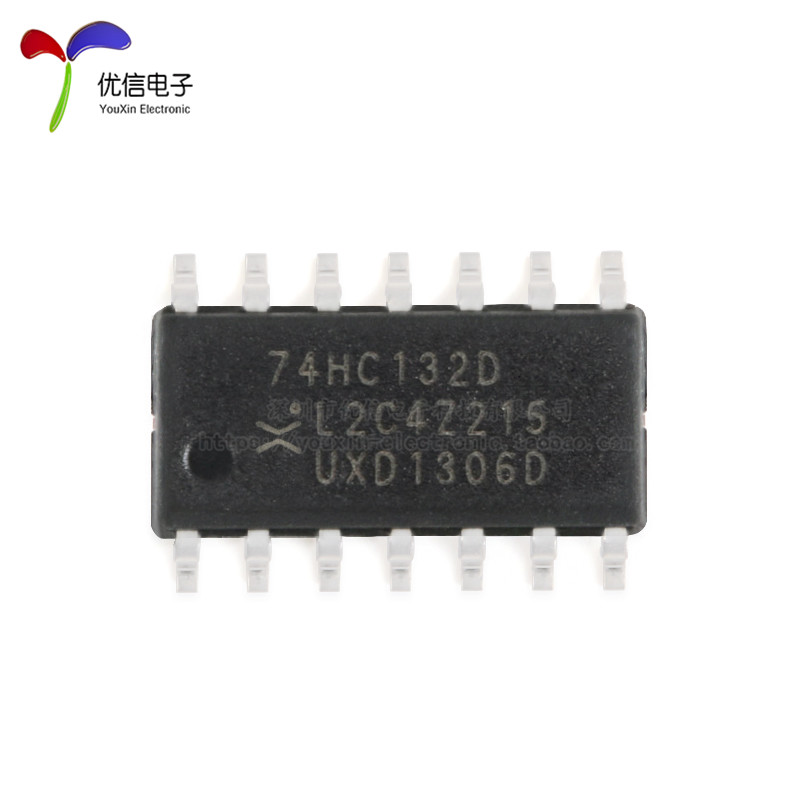 原装正品 74HC132D,653 SOIC-14四路2输入与非门施密特触发器芯片-图0