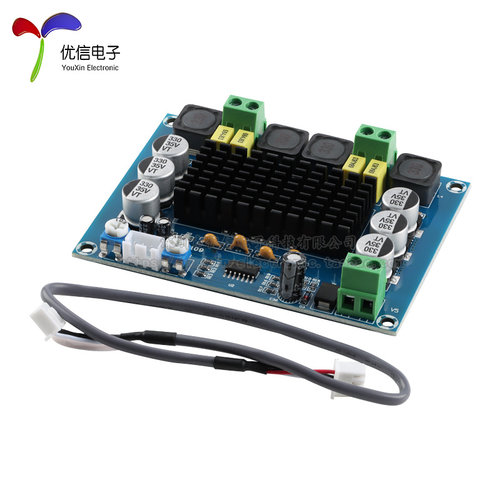 M543 TPA3116D2数字功放板 双声道120W*2 D类数字音频放大板 - 图1