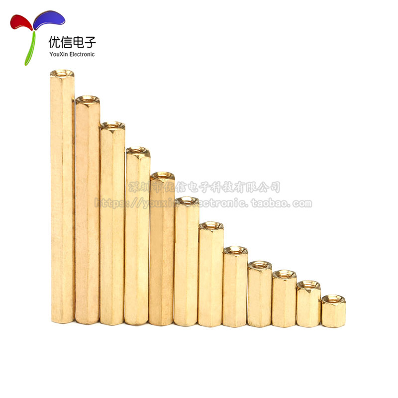 M3*5/6/8/10/12/15/20/25/30/35/40/45/50+6  单头 六角铜柱 螺柱 - 图3