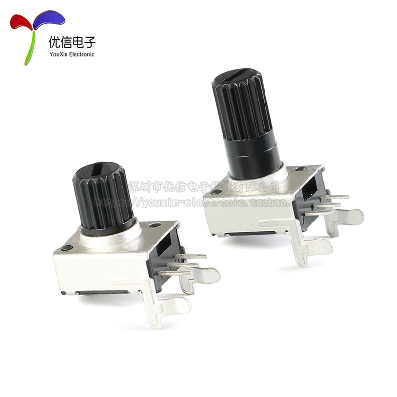 RV09型电位器 1K/5K/10K/50K/100K立式圆轴梅花柄0931/0932电位器 - 图1