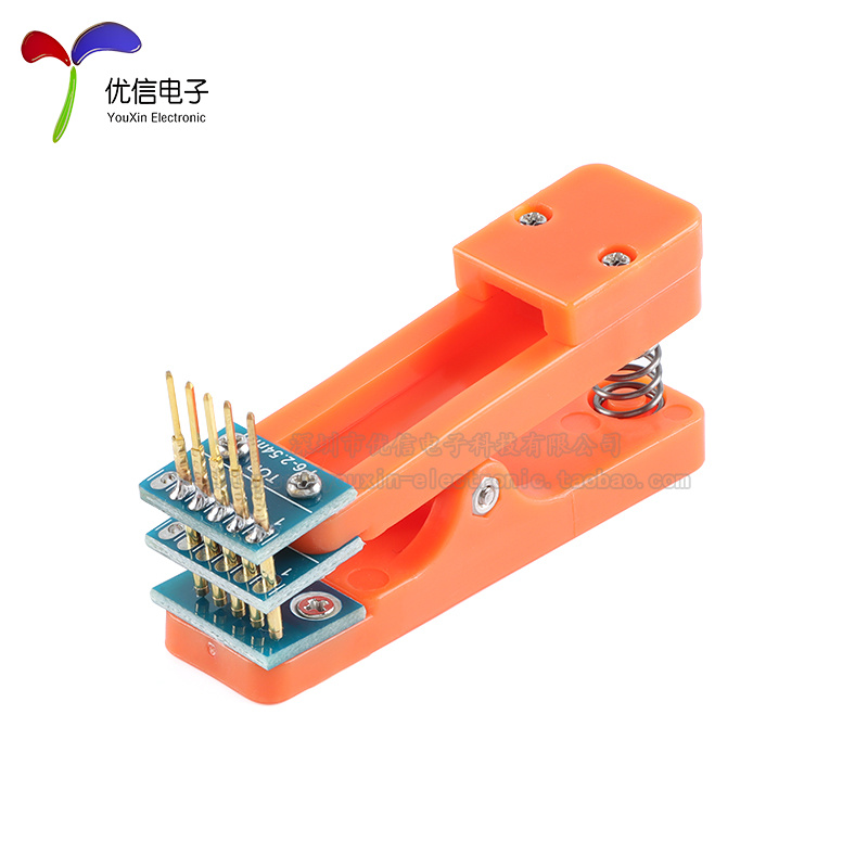 2.54mm间距单/双排4/5/6针测试夹程序烧录夹PCB烧录夹具编程器 - 图1