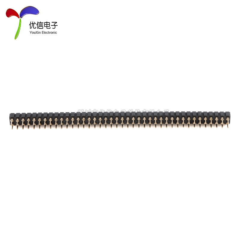 2.54mm间距 1/2*40P 单/双排母/圆孔排母/圆形直插座镀金/镀锡 - 图3