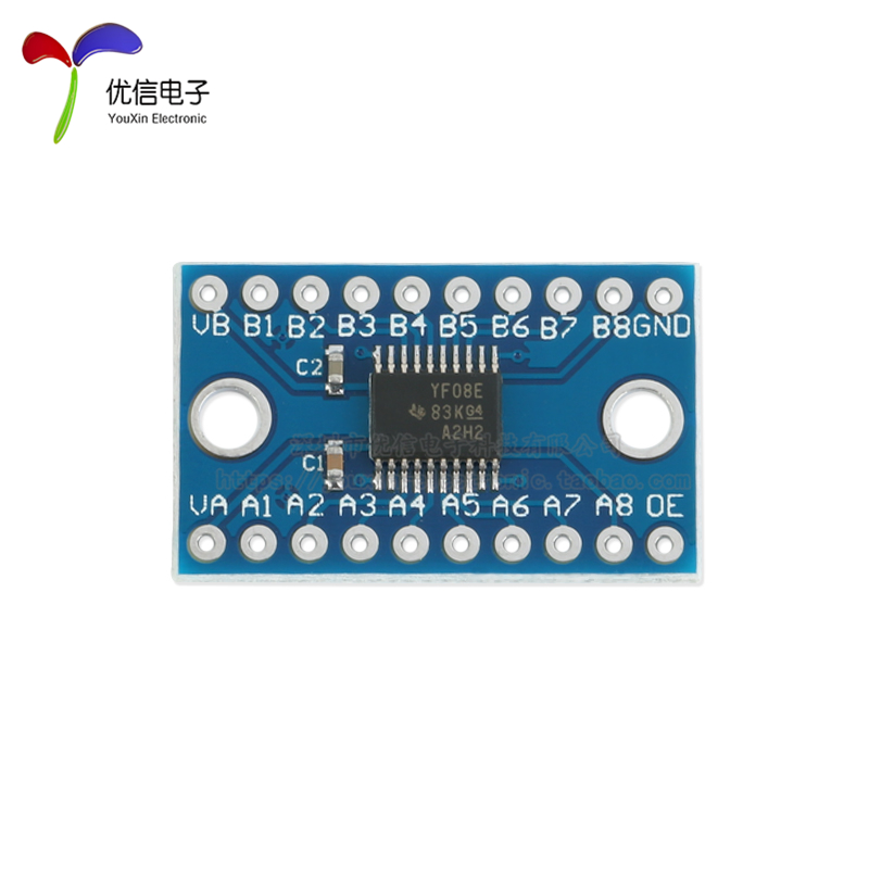 【优信电子】TXS0108E 8路电平转换模块 1.8V/3.3V/5V双向转换 - 图2