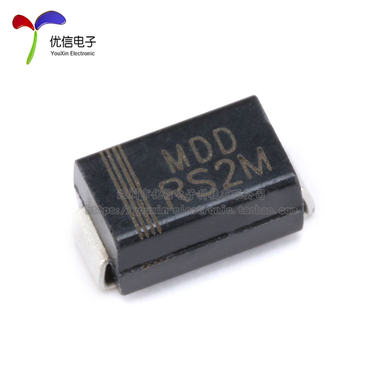 原装正品 RS2M SMA(DO-214AC) 2A/1000V贴片快恢复二极管（10只） - 图0