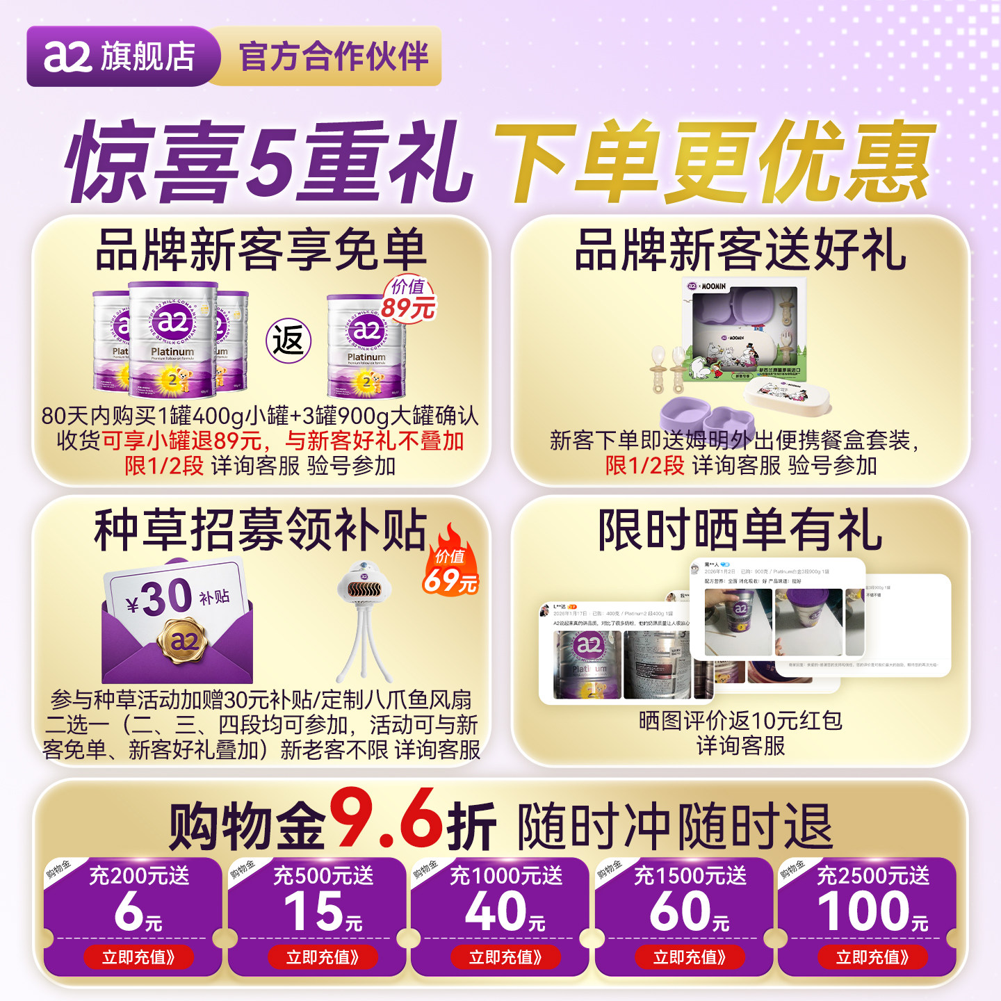 A2 Purple Platinum Stage 2 Milk Powder