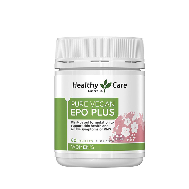 阿里健康大药房海外店Healthy Care 纯素食月见草油胶囊 60粒 调节内分泌 缓解经期疼痛2