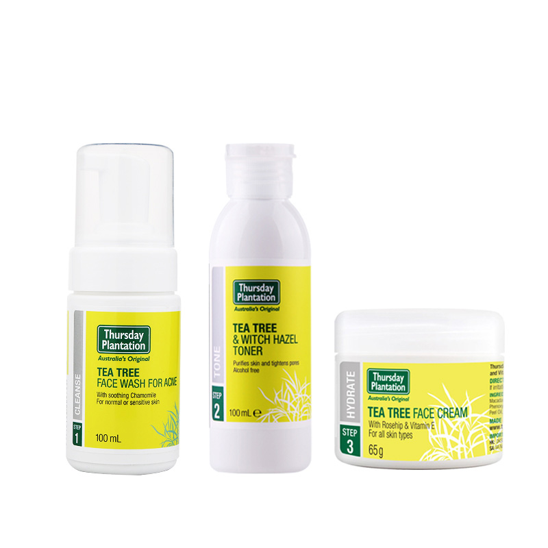 ChemistWarehouse海外旗舰店星期四农庄茶树祛痘去痘印护肤套装补水保湿洗面奶 爽肤水 面霜3