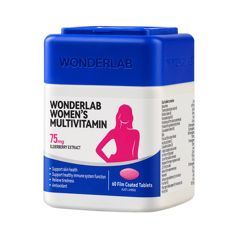 WonderLab女士多维片复合维生素C维生素b族烟酰胺补铁提气色旗舰