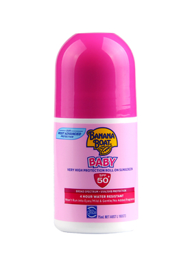 Banana Boat SPF50+婴儿宝宝滚珠防水防晒霜温和0刺激官方正品