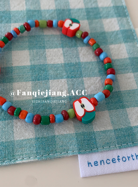 番茄酱可爱苹果切片手链