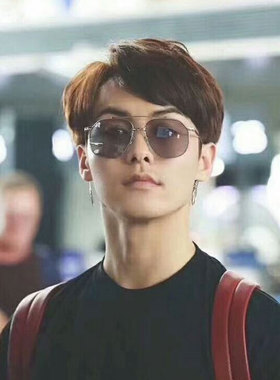 复古个性风近视墨镜刘昊然同款