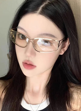 欧美辣妹Y2K小脸科技感墨镜户外