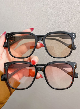 男女大框显脸小腮红粉色太阳眼镜