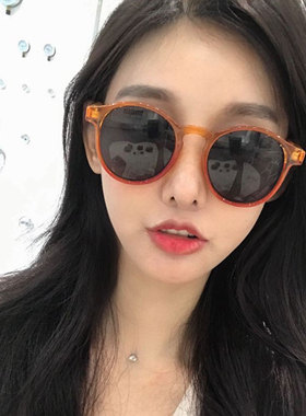 圆脸街拍显瘦ins复古韩版墨镜女
