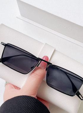 复古金属小框墨镜浅绿太阳镜男女