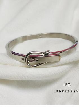 超仙气质森系钛钢包金表带手镯百搭网红男女手环闺蜜手链礼物