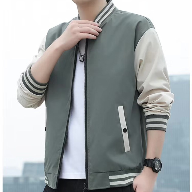 Baseball uniform high-end stand collar spring and autumn jacket for men