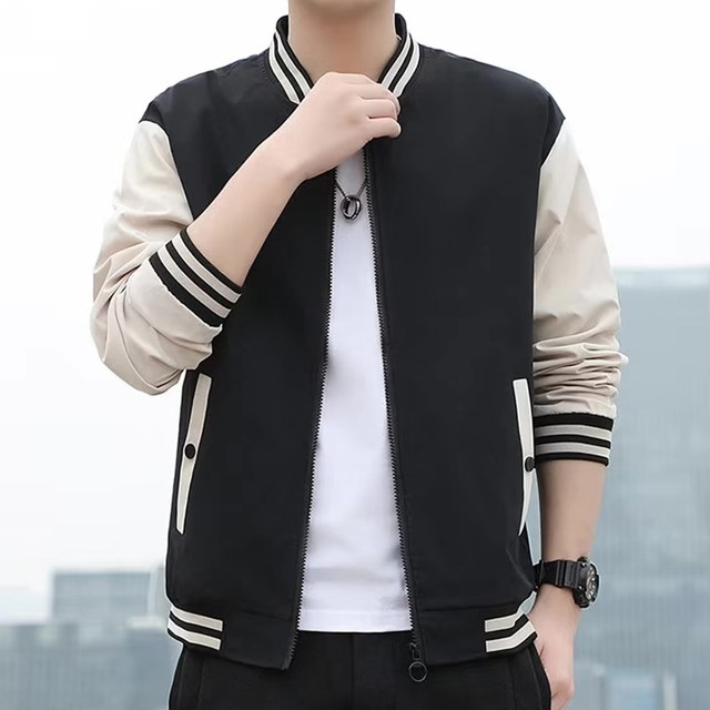 Baseball uniform high-end stand collar spring and autumn jacket for men