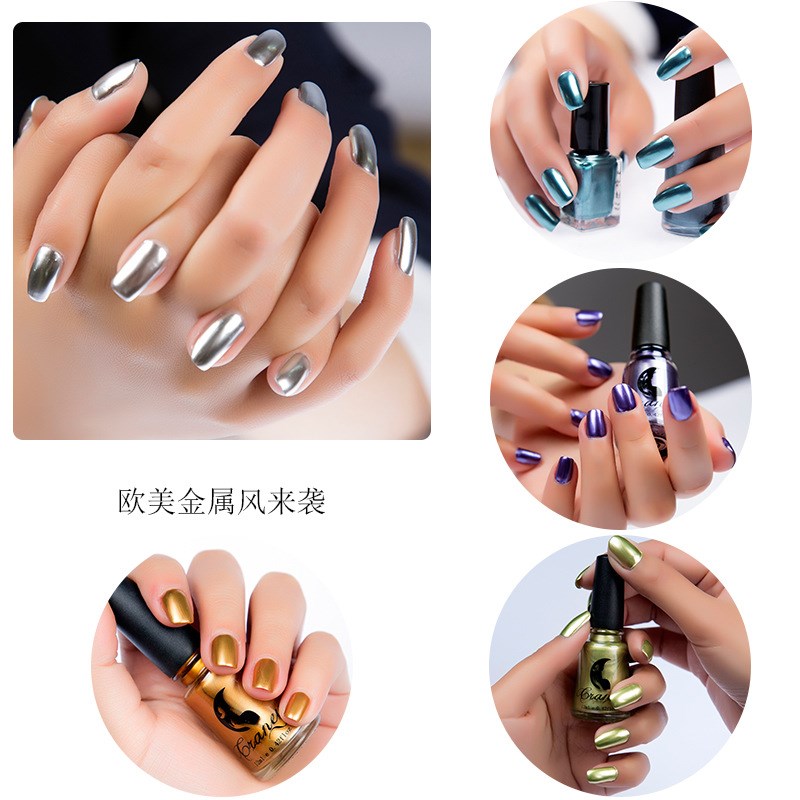 Nail Polish Mirror Effect Metallic Nail Art Varnish金指甲油 - 图1