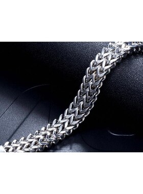 Double chain. Punk titanium steel's latest men's bracelet